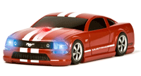 MUSTANG ROUGE STRIPE BLANCHE